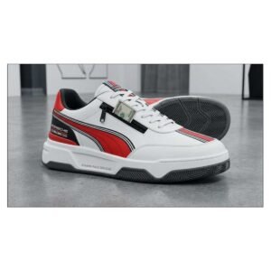 Paradigm Motorsport Court Sneaker - White/Red